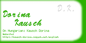 dorina kausch business card